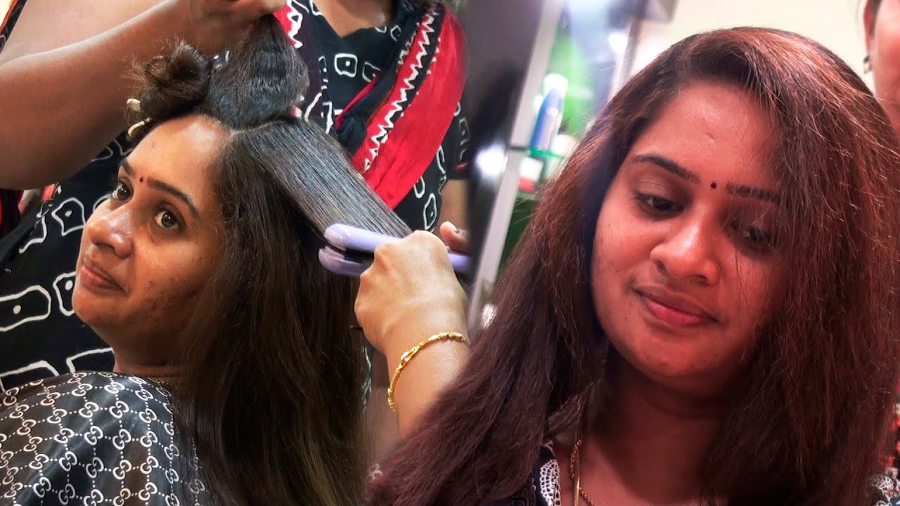 Hair Ironing in Parlour Hair Ironing Video Womens Lifestyle YouTube