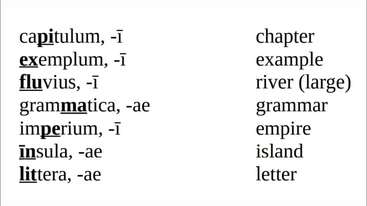 Ch 1 Vocabulary "Lingua Latina Per Se Illustrata Familia Romana" by Hans Orberg Ch 1 Vocabulary "Lingua Latina Per Se Illustrata Familia Romana" by Hans Orberg