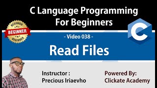 038 - Read Files in C Language Programming | C Tutorials for Beginners