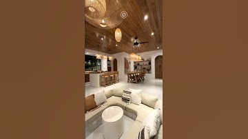 Night Vibes Inside a Modern Boho-Japanese Home Design in Bali! 😍✨#shorts #tropicalhouse  #ubud