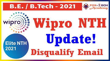 Wipro : You are not meeting the eligibility criteria | Wipro NTH Update | Wipro NTH Not Qualified |