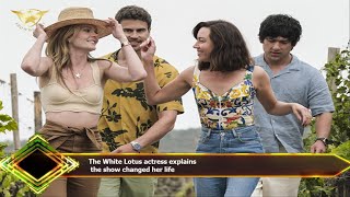 The White Lotus actress explains  the show changed her life Aubrey Plaza White Lotus Nip Slip