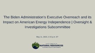 Oversight Hearing | Oversight & Investigations Subcommittee