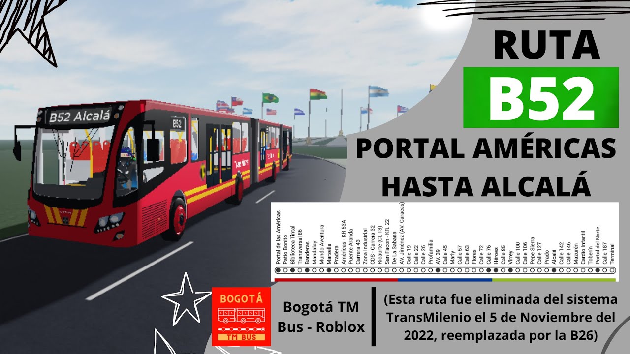 Ruta B52 Alcalá | Bogotá TM Bus | Roblox - YouTube