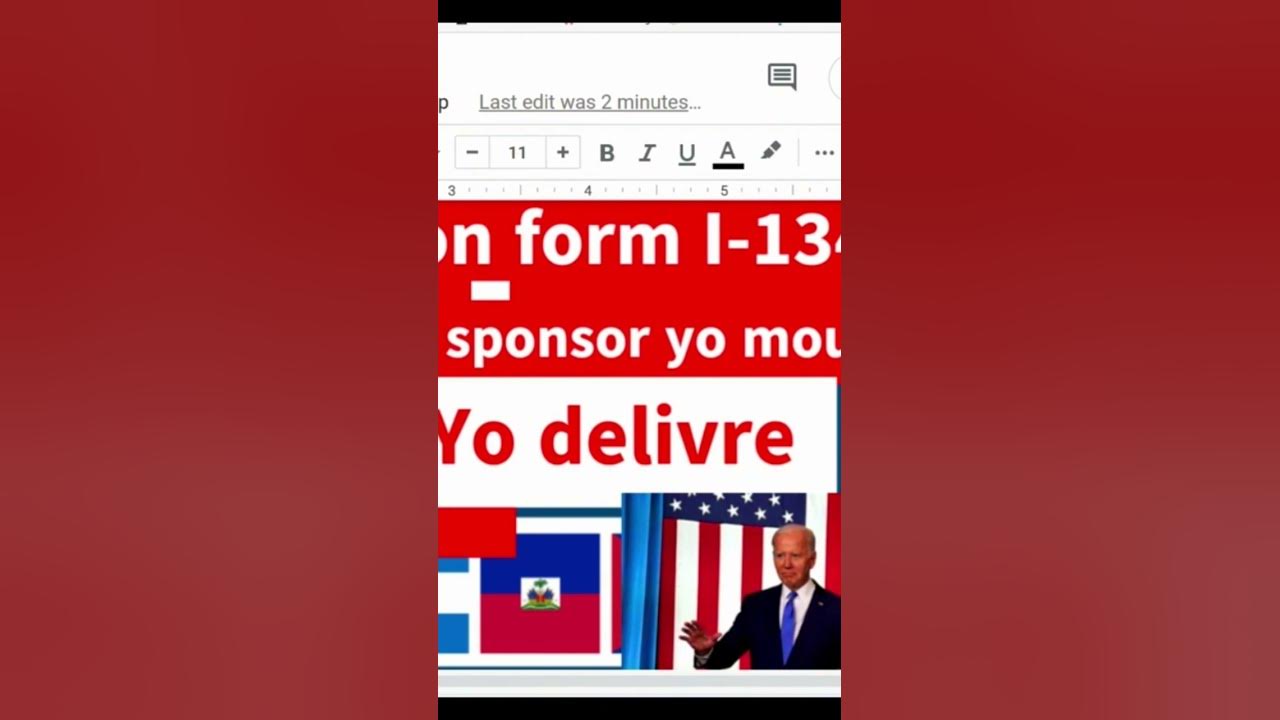 Men kijan pou rantre fanmi nou nan program Biden nan form i134A form