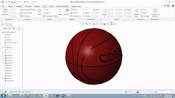 CREO SURFACING FOR BEGINNERS. HOW TO MAKE A BASKETBALL IN PTC CREO 3.0