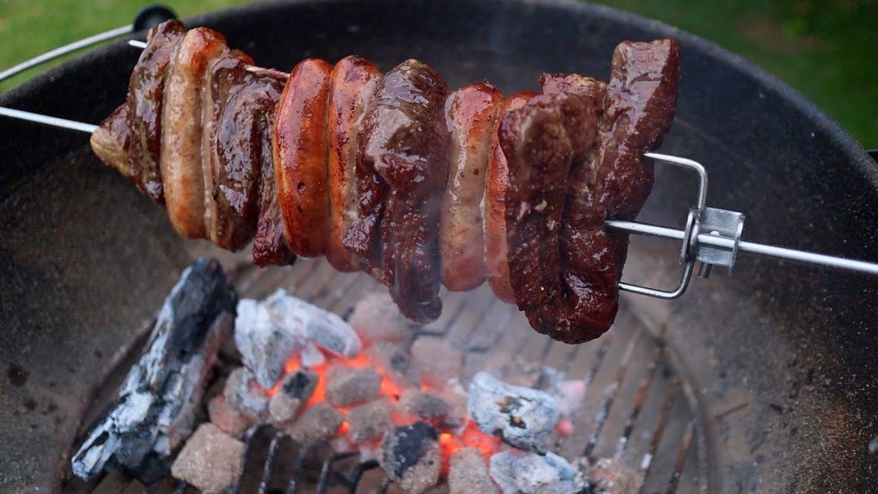 er Rotisserie Brisket & Sausages on The Hottest Day YouTube