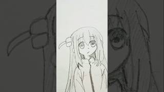Cute Anime Girl Drawing 😍 ✍️ #Shorts