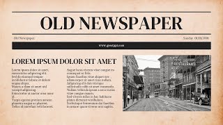 Free Old Newspaper PowerPoint Template & Slides Theme by GreatPPT