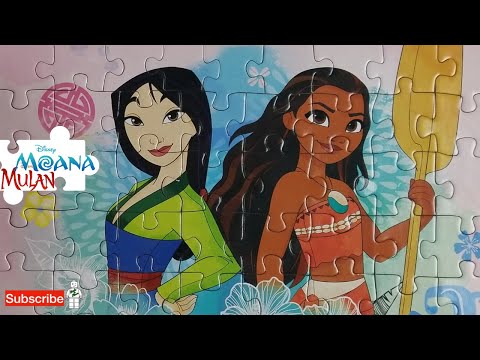 Disney Mulan and Moana Puzzle with Princess Mulan and Moana!