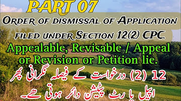 Remedy of Appeal or Revision provided against order of dismissal of Application under S.12(2) CPC ?