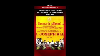 Tamil Nadu Governor Poses With Cm Vijay, Ministers After Oath Ceremony