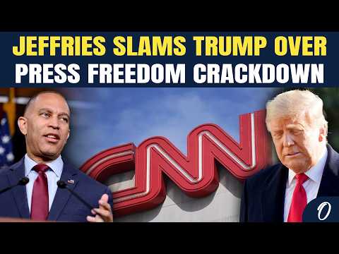 “This Is Clear Violation Of The 1st Amendment”: Hakeem Jeffries BLASTS Trump Over Media Access