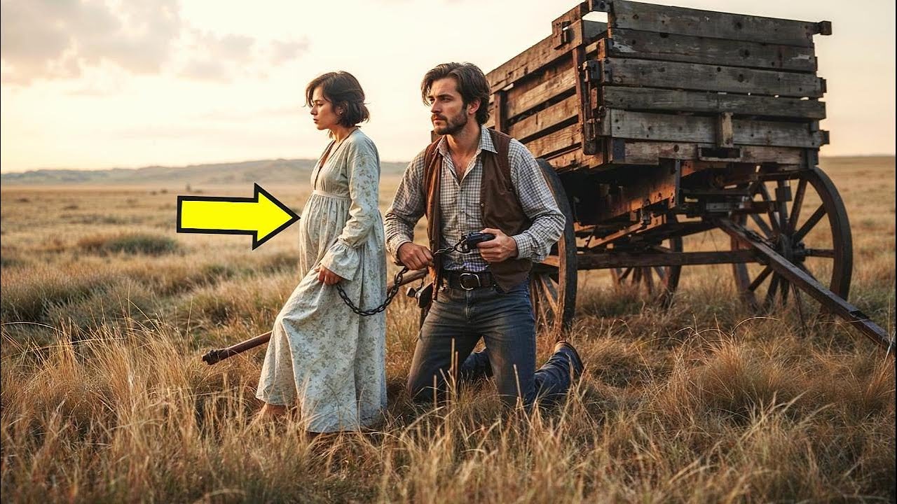 Cowboy Saved a Pregnant Girl Chained to a Wagon—She Sang the Song His Wife Hummed While Dying