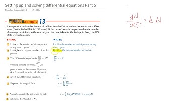 Setting up and solving differential equations part 5