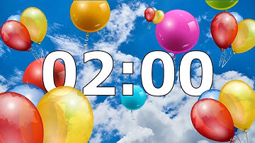 2 Minute Floating 🎈 Balloons 🎈 Countdown Timer - Great for Kids
