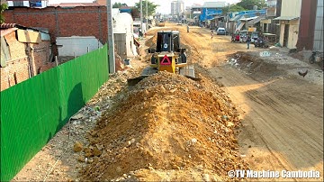 New Update Expert Technique Dozer D41P Operator Skills Building Foundation Road In Village
