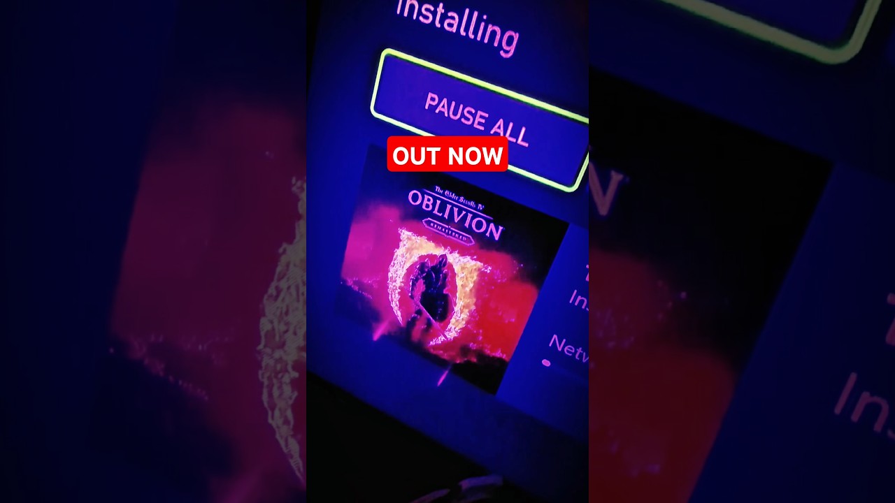 Oblivion Remaster is OUT! sorry about my tv it's old 