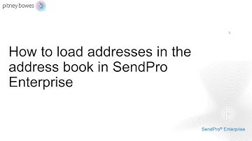 How to import addresses in SendPro® Enterprise