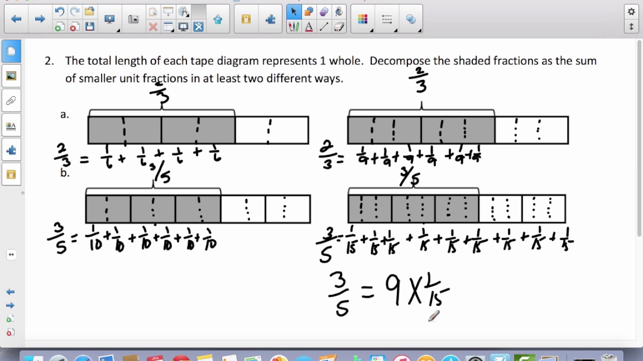 Decompose Fractions into Sums of Unit Fractions (examples Pertaining To Decomposing Fractions 4th Grade Worksheet