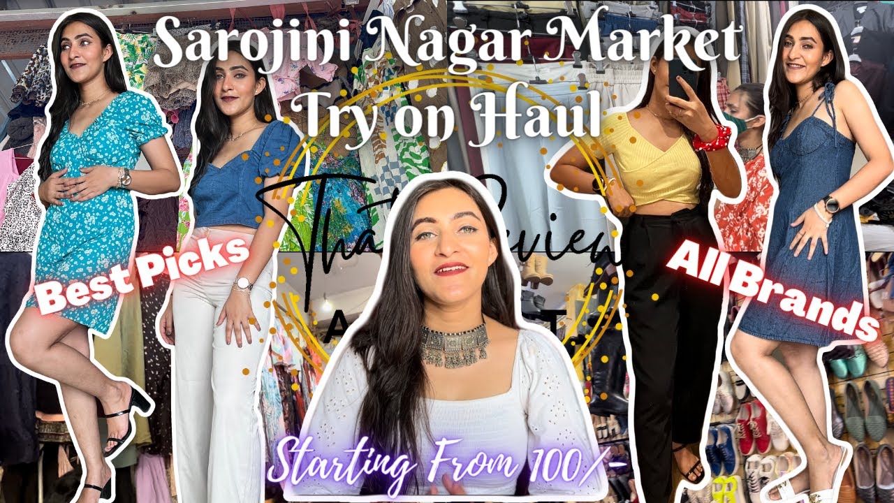 Sarojini Nagar Market Delhi Haul || Sarojini Nagar try on haul | starting from 100/- | Zara, Bershka