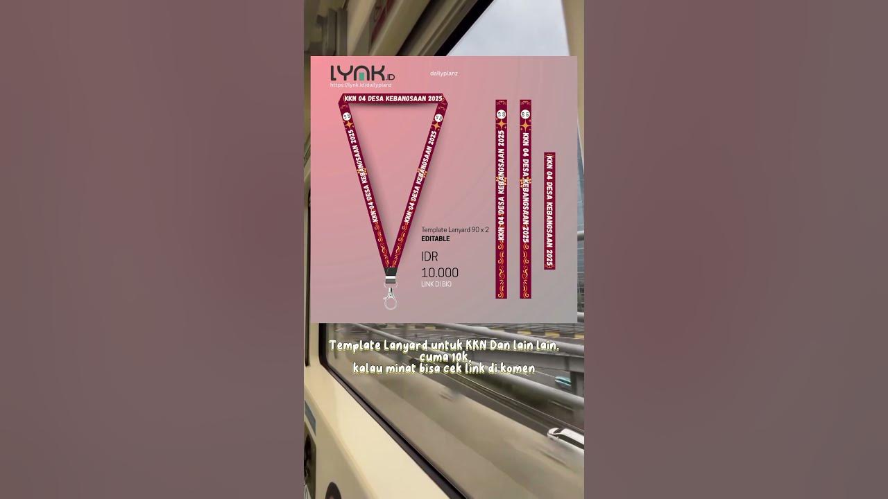 Template Lanyard untuk KKN dan lain lain. #lanyardcustom #canva #music #mockup