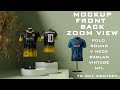 Latest HD Round neck jersey mockup with back and zoom view