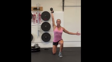 Reverse Lunge with Overhead DB Press