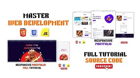 Master Frontend Web Development With 2 Real World Portfolios using html css js Beginners to Advanced