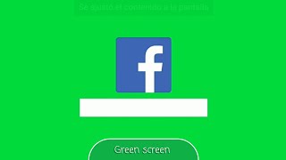 Logo facebook green screen royalty free