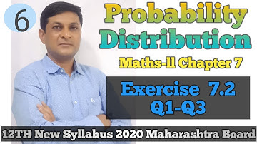Probability Distribution Part 6 | Exercise 7.2 Q1-Q3 | Class 12th Maths | Samit Deshmukh |