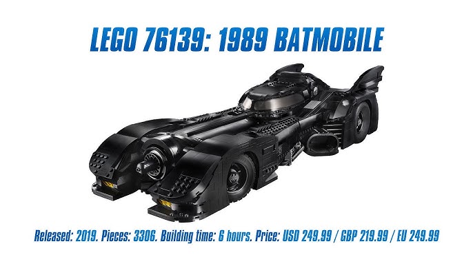 LEGO DC Batman 1989 Batmobile 76139 Building Kit (3,306 Pieces)