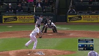 TB@CWS: Kiermaier breaks his bat, drives in Ramirez