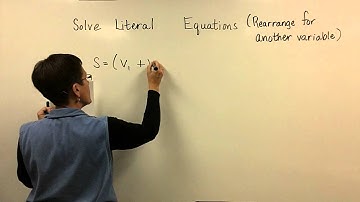 Rearranging Formulas for Another Variable Part2