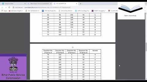 Bihar Public Service Commission Provisional Answer Key 64th BPSC Prelims
