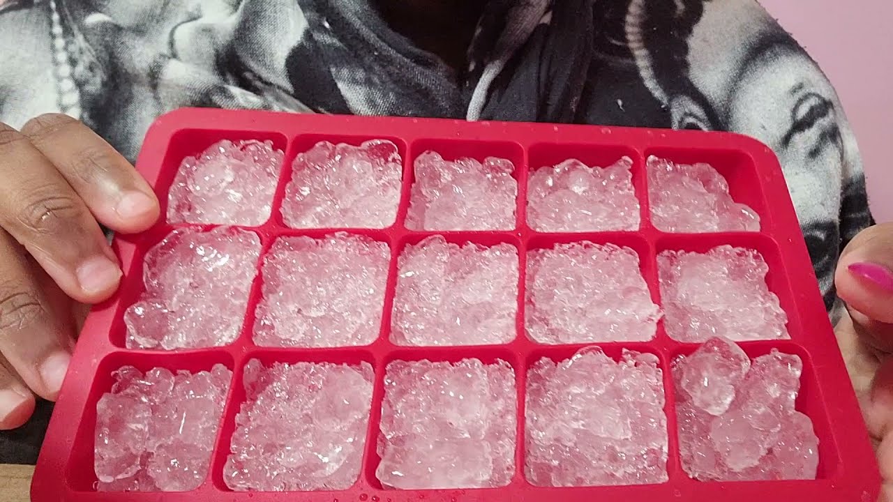 Asmr Ice Eating Refrozen Crush Ice Dipped Crushed Ice Cubes Melted Igloo Ice Late Night Ice Asmr Youtube