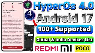 HyperOs 4.0 Android 17 Update Is Here 100+ Supported Devices List Redmi,Mi, Poco Users ✅🔥 screenshot 4