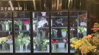 customized display flower walk in cooler in floral shop
