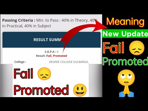 Gulbarga University exam Result Fail Promoted Meaning in kannada Student Portal BA BCOM 2021 CBCS