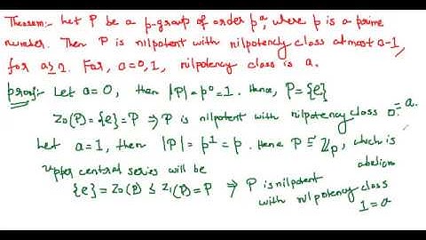Nilpotency class of a p group of order p^a is at most a-1