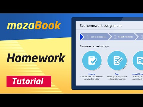 mozaBook - Creating homework