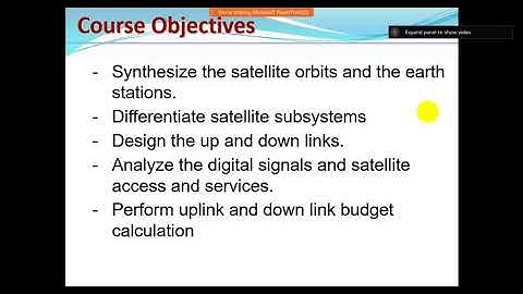 Lecture No 1, Satellite Communications Spring 2022