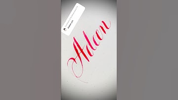 Copperplate calligraphy, tutorial: how I write your name #adeen