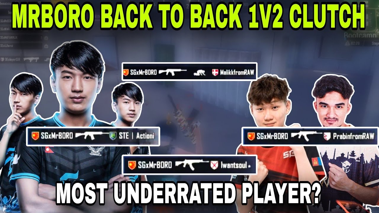 SG MrBoro Back to Back 1v2 Clutches Against STE & RAW | Clash with kvn 