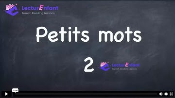 Petits mots 2 video (French immersion)