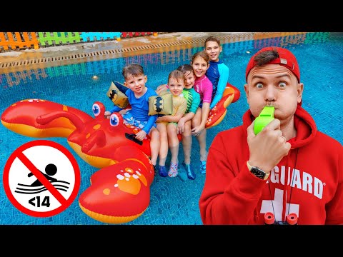 Sicherheitsregeln für Kinder im Pool | Sammlung der besten Videos für Kinder | Vanya Mania DE