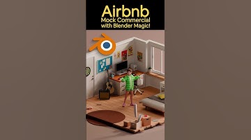 Airbnb Mock Commercial with Blender Magic! #3d #animation #3danimation #airbnb #3drender