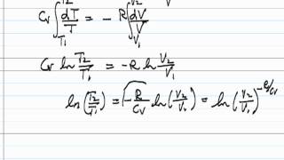 Reversible Adiabatic Compression of Ideal Gas
