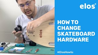 Elos Skateboards - How to change skateboard mounting hardware and truck axel hardware.