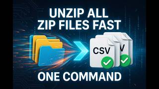 How I Unzip 250+ CSV Files with ONE Command